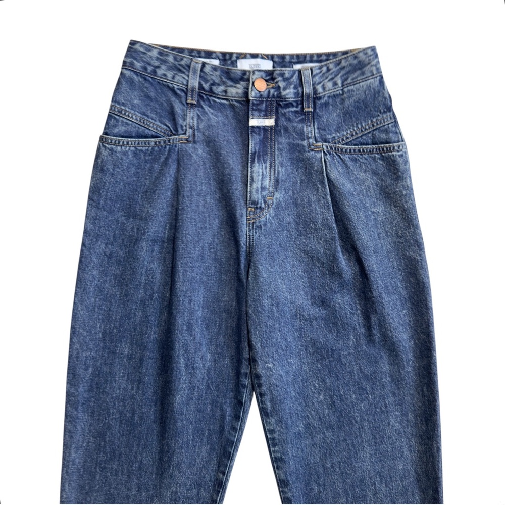 Closed "Pearl" High Waisted Jeans in Dark Blue 26 - Picture 9 of 12